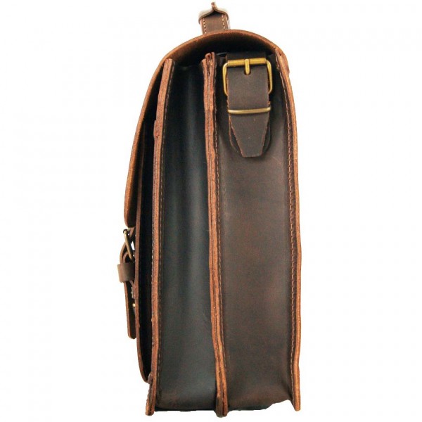 Akten Umhaengetasche Herren Leder braun Seitenansicht 386-402 Akten Umhaengetasche Herren Leder braun Seitenansicht 386-402