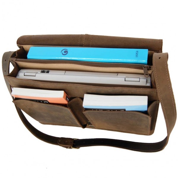 Umhängetasche Herren Leder zwei Fächer 386-26 Umhängetasche Herren Leder zwei Fächer 386-26