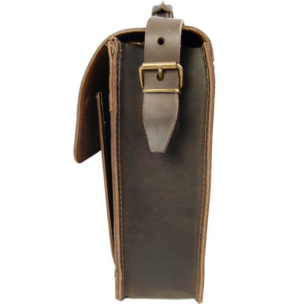 Aktentasche Herren Leder A4 Seitenansicht Aktentasche Herren Leder A4 Seitenansicht