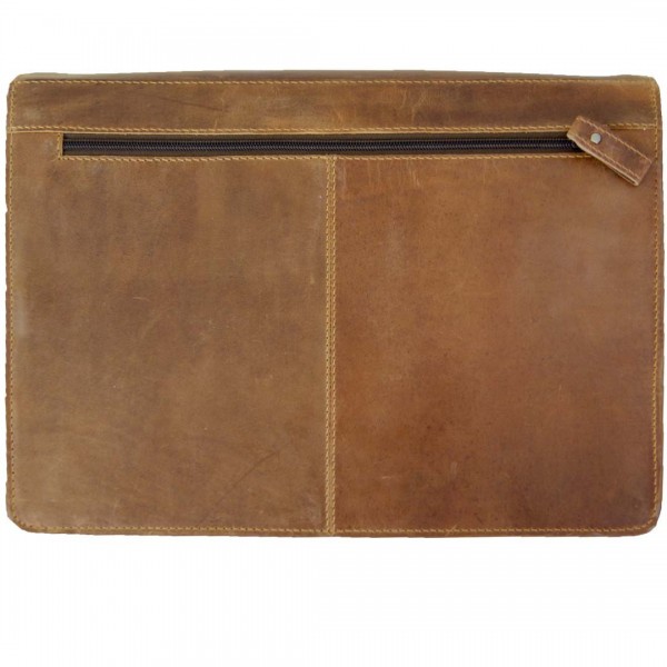 Collegemappe Leder braun Herren Rückseite 1107 Collegemappe Leder braun Herren Rückseite 1107