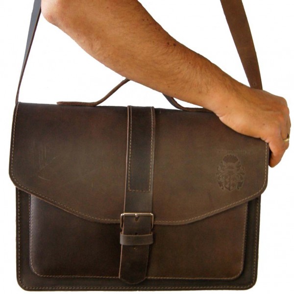 A4 Aktentasche Leder Herren braun Schultergurt 1419-38 A4 Aktentasche Leder Herren braun Schultergurt 1419-38