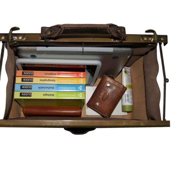 Arztkoffer Leder braun iPad Bücher 8099rg Arztkoffer Leder braun iPad Bücher 8099rg