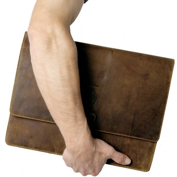 Collegemappe Leder braun Herren Handschmeichler 1107 Collegemappe Leder braun Herren Handschmeichler 1107