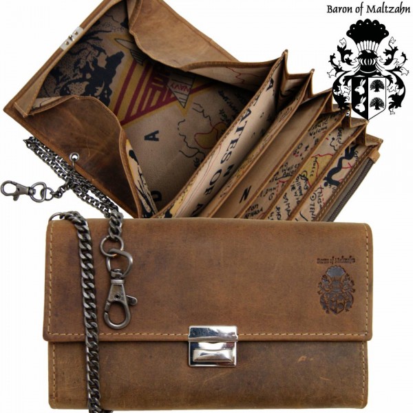 Kellnerportmonee TRUMP aus braunem Leder Kellnerportmonee TRUMP aus braunem Leder