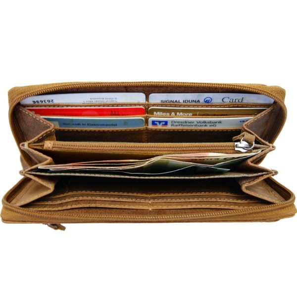 Damenbörse ASTOR aus braunem Leder Damenbörse ASTOR aus braunem Leder