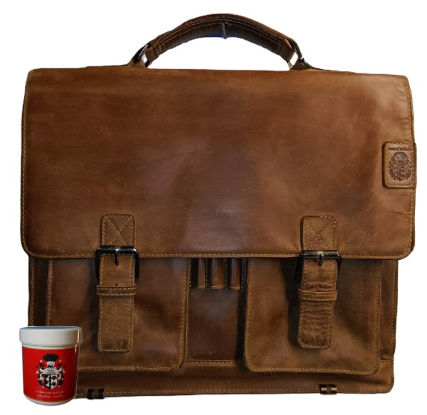 Große Aktentasche HEDIN aus Weideland-Leder - mit leichten Gebrauchsspuren Große Aktentasche HEDIN aus Weideland-Leder - mit leichten Gebrauchsspuren