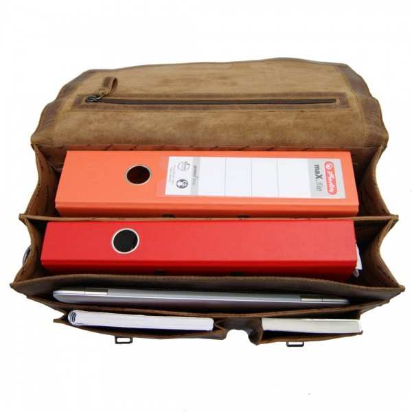 Braune Leder Schulranzen Aktentasche 2 Fächer 609 Braune Leder Schulranzen Aktentasche 2 Fächer 609