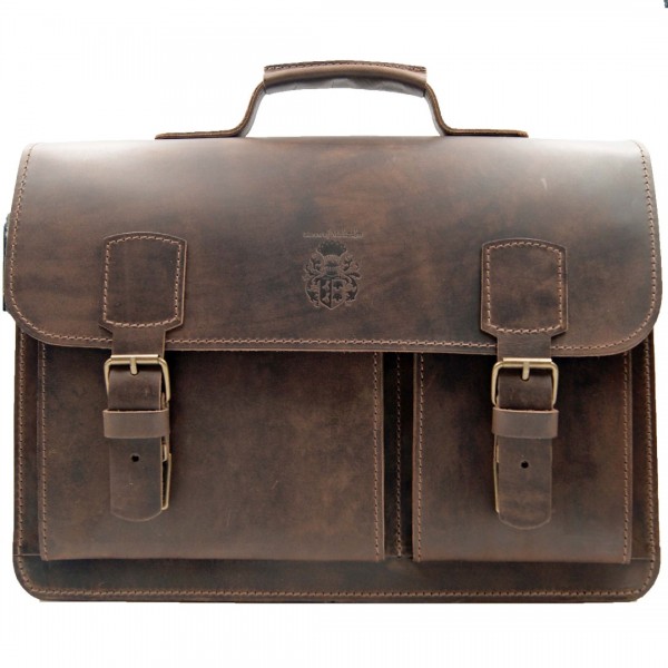 Akten Umhaengetasche Leder braun Akten Umhaengetasche Leder braun