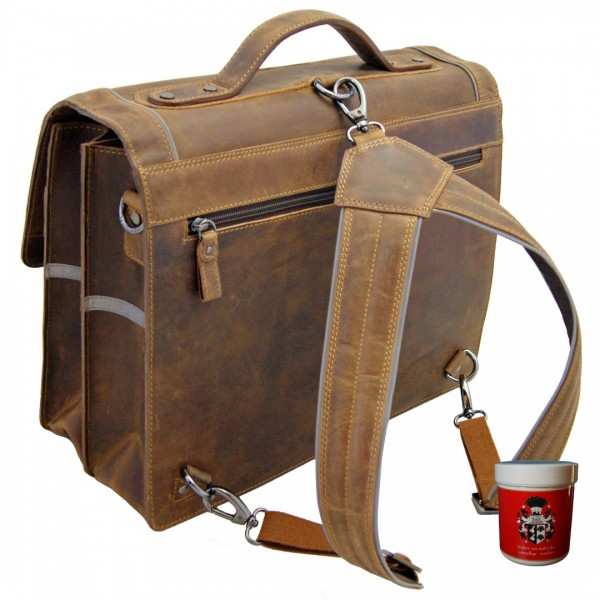 Schulranzen tasche Leder braun 609 Schulranzen tasche Leder braun 609