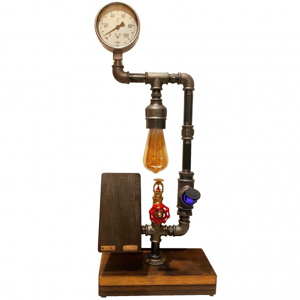 Nachttischlampe Steampunk EDISON rechts Nachttischlampe Steampunk EDISON rechts