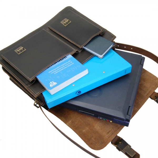 Akten Umhaengetasche Herren Leder braun liegend 386-402 Akten Umhaengetasche Herren Leder braun liegend 386-402