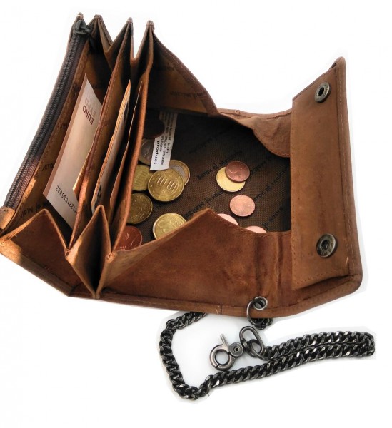 Kettenbörse HOESCH braunem Leder Kettenbörse HOESCH braunem Leder
